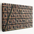 Large art depicting Barcelona scenery on stretched canvas, with vibrant hues, ideal for kitchen wall art.