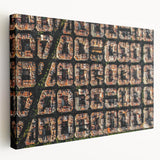 Large art depicting Barcelona scenery on stretched canvas, with vibrant hues, ideal for kitchen wall art.