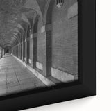 Extra large black wall art of Madrid scenery on textured canvas, featuring colorful accents, ideal for living room.