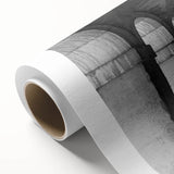 Art Deco poster of Madrid skyline in pastel colors on rolled canvas, suitable for nursery wall art or dining room decor.