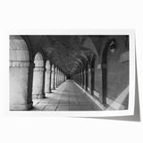 Extra large rolled print of Madrid scenery with vibrant floral elements, suitable as art wall dining room decor.