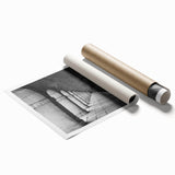 Extra large rolled print of Madrid scenery with vibrant floral elements, ideal for classy bathroom wall art.