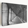 Large art print of Madrid scenery on stretched canvas, featuring earthy tones, ideal for kitchen wall art.
