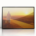 Large abstract wall art of Abu Dhabi skyline in muted gray tones on a framed acrylic, suitable for modern office decor.