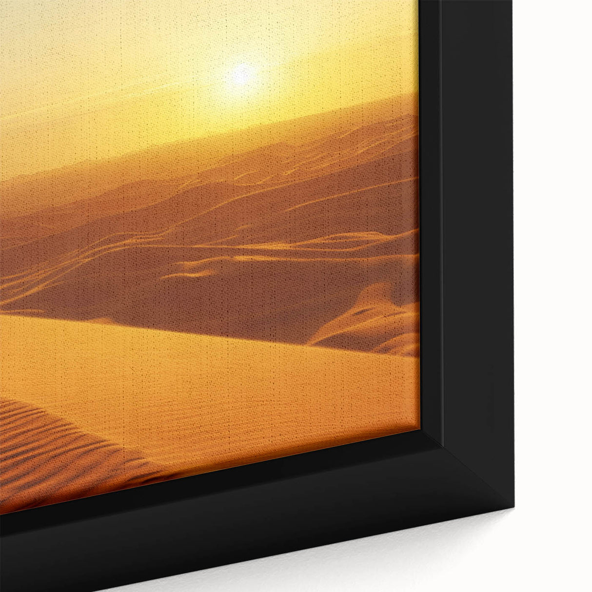 Extra large framed canvas featuring a textured depiction of the Abu Dhabi skyline in black with colorful art highlights.