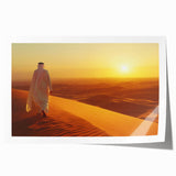 Rolled print of Abu Dhabi scenery with muted earth tones, ideal for art wall dining room or classy bathroom wall art.