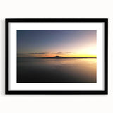 Extra large abstract art print featuring colorful, textured depiction of Auckland scenery on a black framed canvas.