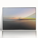 Art deco poster of Auckland skyline in muted gray tones on a white framed acrylic, suitable for modern nursery decor.