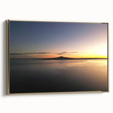 Framed canvas of Auckland landscape with golden hues, ideal for bedroom wall art.