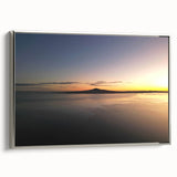 Landscape art painting of Auckland's coastline in vibrant colors on a framed canvas, ideal for living room decor.