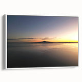 Framed canvas of vintage poster art depicting Auckland, New Zealand with a colorful palette, ideal for living room decor.