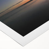 Art deco poster depicting the Auckland skyline in muted blues and grays on rolled canvas, suitable for dining room decor.