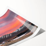 Extra large wall art featuring line art flowers in soft pastel shades on a rolled canvas.