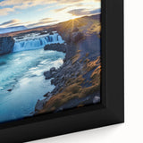 Extra large framed canvas featuring a textured depiction of a vibrant, colorful Argentine landscape.
