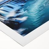 Art deco poster featuring a stylized scene of Argentinian landscapes in muted earth tones on rolled canvas.