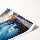 Extra large wall art featuring line art flowers in muted earth tones on a rolled canvas, ideal for large living room decor.