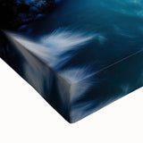 Black and white landscape art painting of a serene Argentinian scenery on stretched canvas, ideal for bedroom decor.