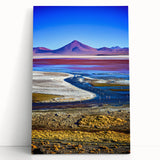 Black and white large canvas print of a Bolivian landscape, ideal for kitchen wall art or bedroom decor.