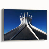 Landscape art painting of a Brazilian scene in vibrant colors on a framed canvas, ideal for living room decor.