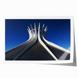 Rolled print of Brazilian landscape with lush greenery and vibrant floral elements, perfect for art wall dining room.