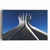 Black and white stretched canvas of a Brazilian landscape, ideal for kitchen wall art.