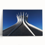 Black and white stretched canvas featuring a panoramic view of Rio de Janeiro, ideal for kitchen wall art.