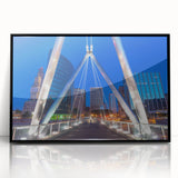 Large abstract wall art depicting a Connecticut scenery in muted earth tones on a framed acrylic.