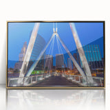 Large art print of Connecticut scenery in muted green and blue tones on a framed acrylic, ideal for modern art wall decor.