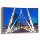 Framed canvas of a Connecticut landscape painting featuring colorful foliage and a black background.