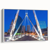 Vintage poster art of Connecticut scenery on extra large framed canvas, featuring colorful art with black edges.