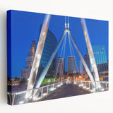 Connecticut landscape on large stretched canvas, featuring green tones, ideal for kitchen wall art.