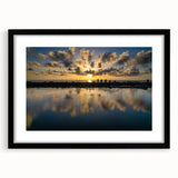 Extra large abstract art print featuring vibrant, colorful textures; framed in black, ideal for living room decor.