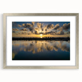 Textured abstract art print of Daytona scenery in muted earth tones on a silver-framed canvas, ideal for bedroom art.