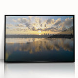 Large abstract wall art depicting Daytona scenery in black and white tones on a framed acrylic.