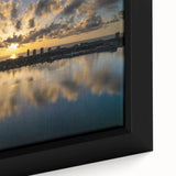 Extra large framed canvas featuring a textured depiction of Daytona scenery in vibrant colors, ideal for living room decor.