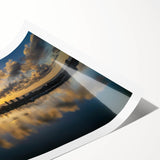 Extra large wall art featuring line art flowers in monochrome, printed on rolled canvas.