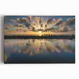 Black and white photograph of Daytona scenery on large stretched canvas, ideal for kitchen wall art.