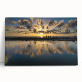 Black and white stretched canvas featuring Daytona scenery, ideal for kitchen wall art.