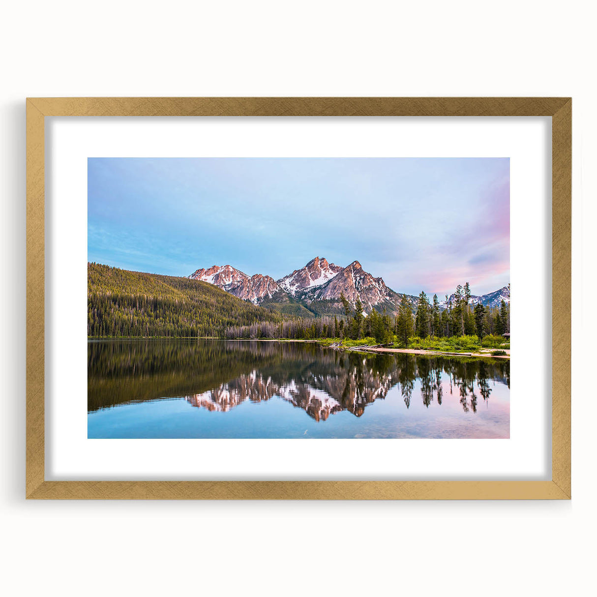 Extra large abstract art print of Idaho scenery in textured style, featuring earthy tones on a framed canvas.