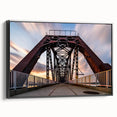Black and white landscape art painting of Kentucky scenery on framed canvas, suitable for bedroom wall decor.