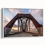 Vintage poster art of Kentucky scenery in colorful tones on extra large framed canvas, ideal for living room decor.