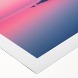 Art deco poster of a Maine landscape in pastel shades on rolled canvas, suitable for dining room decor.