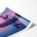 Extra large rolled print featuring line art flowers in monochrome, ideal for large living room wall art.