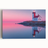 Black and white photo of Maine coastline on stretched canvas, ideal for kitchen wall art.