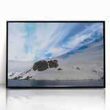 Large abstract wall art depicting the Charlotte skyline in muted gray and blue tones on a framed acrylic print.
