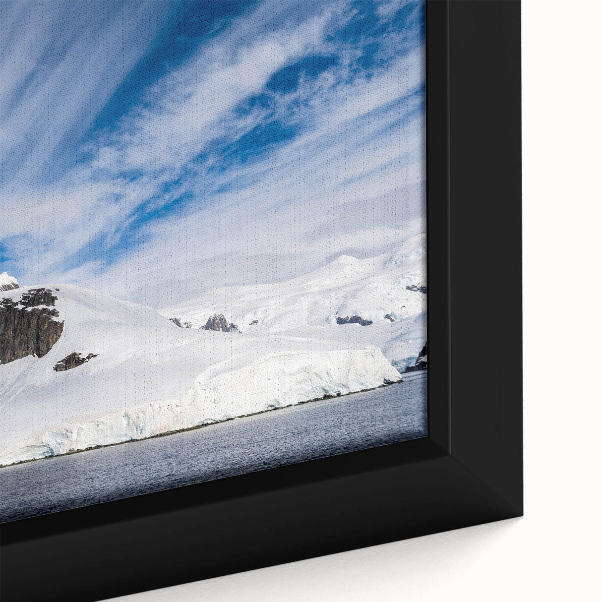 Extra large framed canvas featuring a textured black skyline of Charlotte, North Carolina, with colorful art accents.