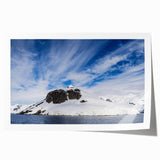 Rolled print of Charlotte skyline in muted grays and blues, ideal for art wall dining room decor.