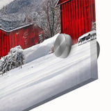 Large abstract wall art on acrylic glass featuring muted earth tones and mid-century modernist design.