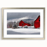 Textured abstract art print of Vermont scenery in muted earth tones, framed with a silver mat, ideal for bedroom art.