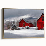 Vintage poster art depicting a Vermont landscape on a black framed canvas, ideal for bedroom wall decor.